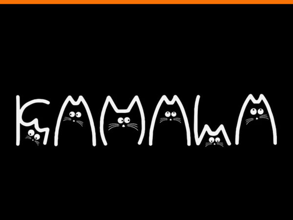 Kamala cat letter font design png, kamala harris cat lettering positive png, kamala harris cat png