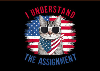 I Understand The Assignment PNG, Cat Lady For Kamala Harris PNG t shirt design for sale