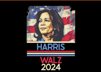 Harris Waltz 2024 PNG graphic t shirt