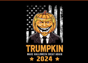 Trumpkin Make Halloween Great Again 2024 PNG, Trump Halloween PNG