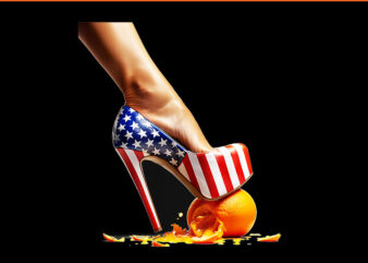 Kamala Orange High Heel Crush PNG, Harris For President 2024 PNG