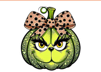 Pumpkin Face Leopard Coquette Fall Autumn PNG