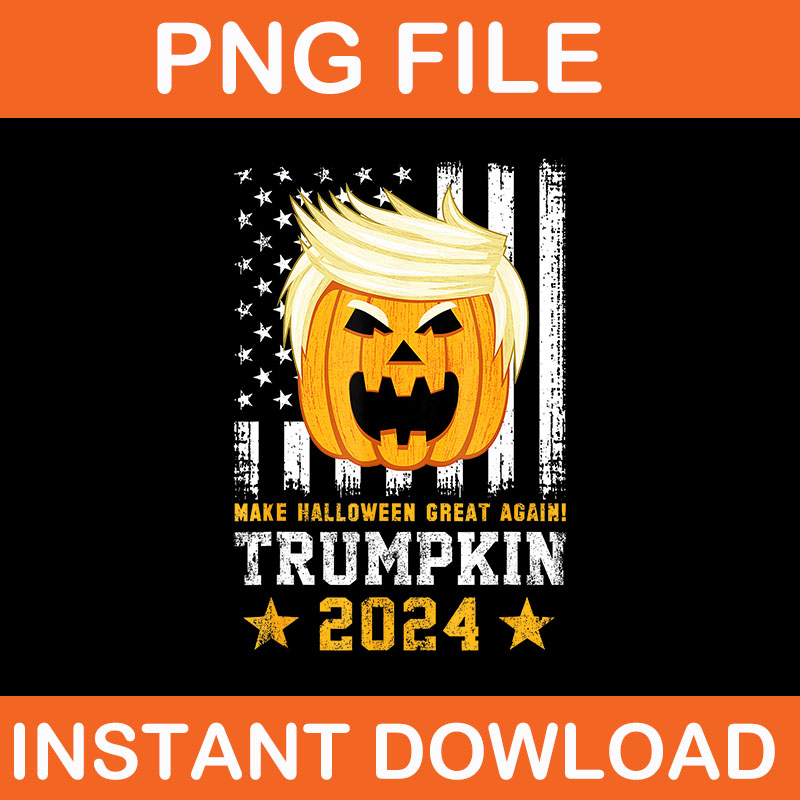 Trumpkin Make Halloween Great Again 2024 PNG, Trump Halloween PNG