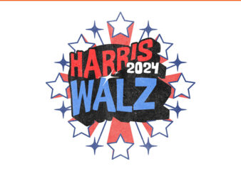 Kamala Harris Walz PNG, Kamala Harris Tim Waltz 2024 PNG, Harris Waltz 2024 PNG t shirt vector art