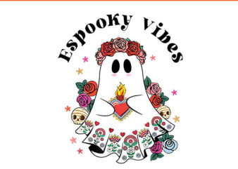 Espooky Vibes Maestra Halloween Spanish Mexican Teacher PNG vector clipart