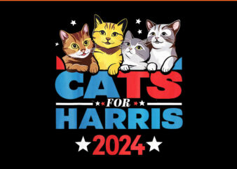 Cats For Harris 2024 PNG