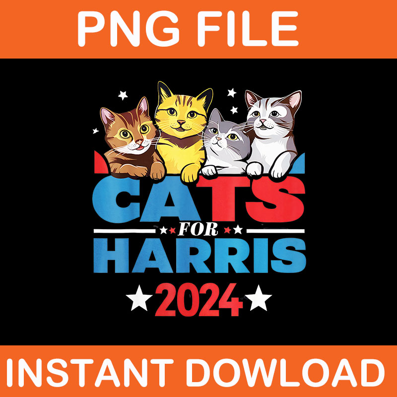 Cats For Harris 2024 PNG