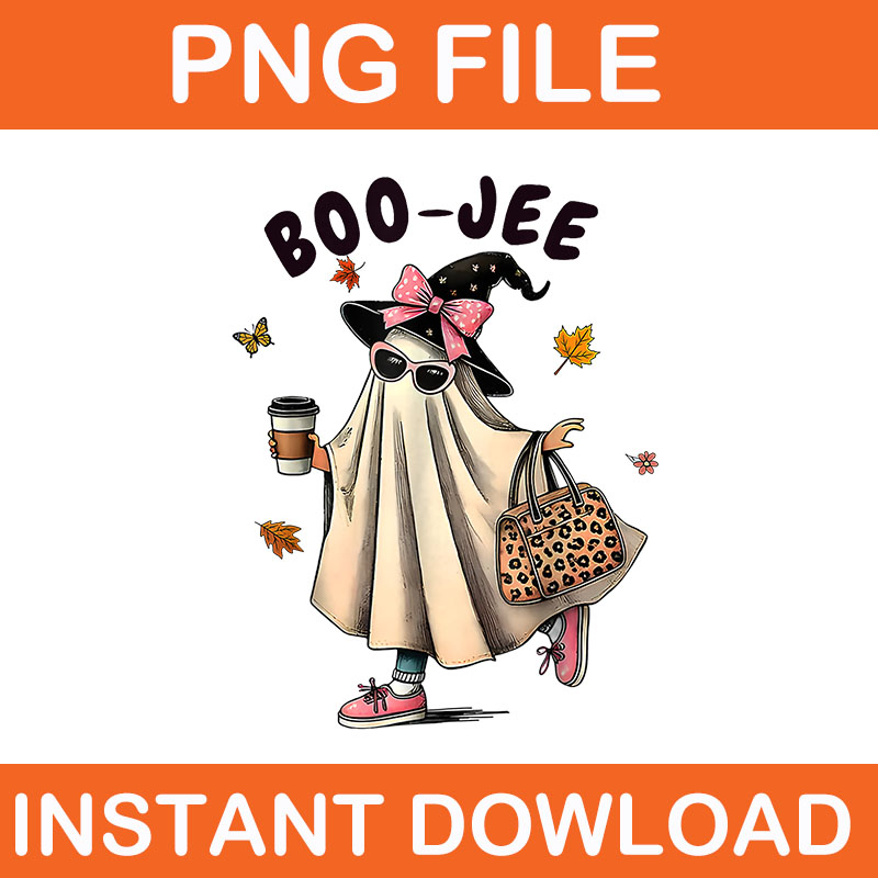 Bundle Halloween Spooky PNG, Ghost Spooky Coffee PNG, Ghost Walking Dog PNG