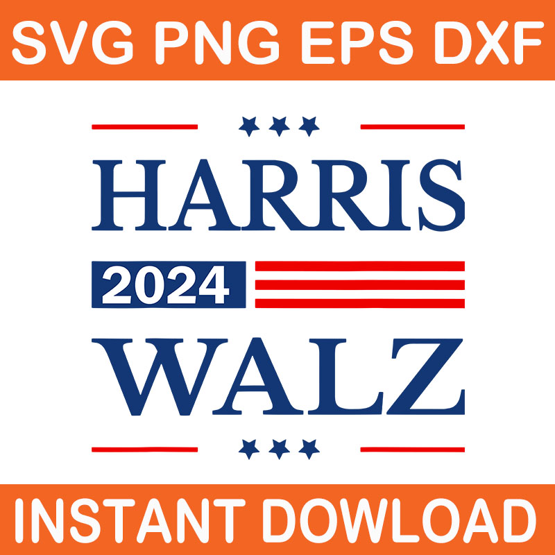 Harris Waltz 2024 SVG, Harris Waltz 2024 Save Democracy SVG