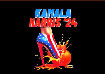 Kamala Orange High Heel Crush PNGPNG, Harris For President 2024 PNG t shirt vector art