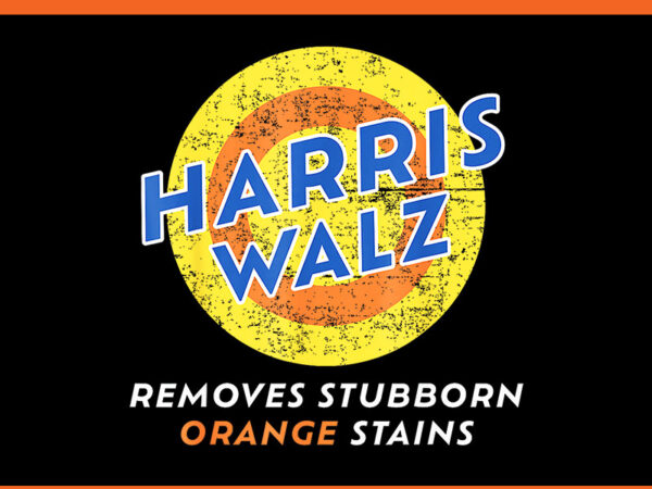 Harris walz removes stubborn orange stains png graphic t shirt