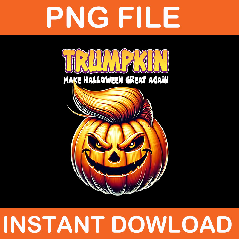 Trumpkin Make Halloween Great Again PNG, Trump Halloween 2024 PNG