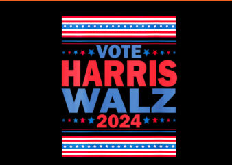 Vote Harris Walz 2024 PNG