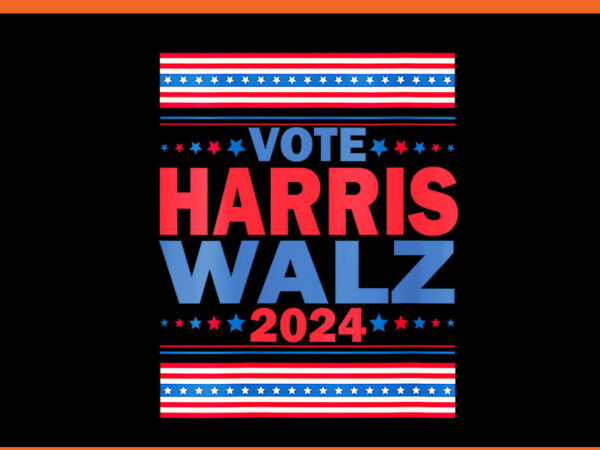 Vote harris walz 2024 png t shirt vector art