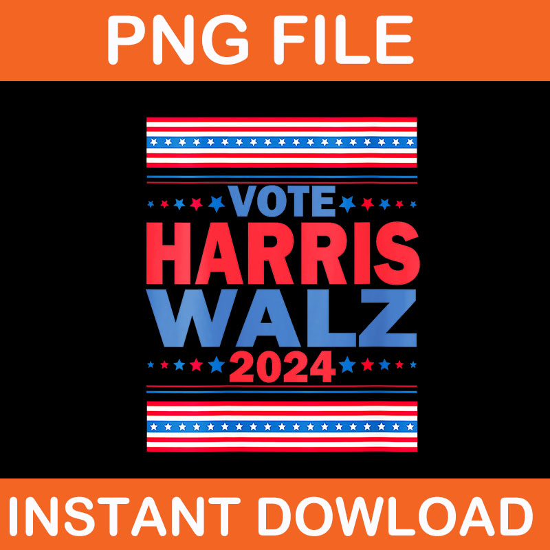 Vote Harris Walz 2024 PNG