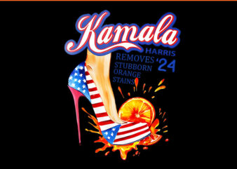 Harris Removes Stubborn Orange Stains PNG, Kamala Orange High Heel Crush PNG