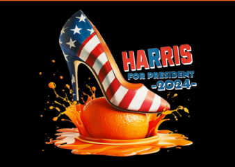 Kamala Orange High Heel Crush PNG, Harris For President 2024 PNG