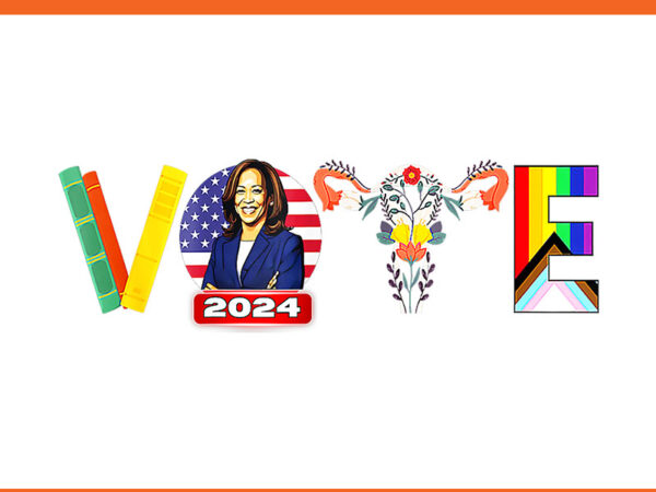 Vote kamala for president 2024 lgbtq gay pride lesbian png t shirt vector art