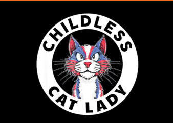 Childless Cat Lady PNG, Cat Kamala Harris PNG