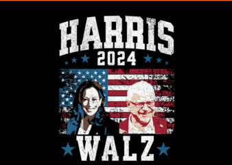 Harris Walz 2024 USA Presidential PNG, Harris Walz 2024 PNG graphic t shirt