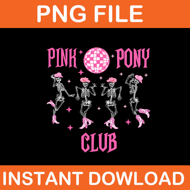 Pink Pony Club PNG, Pink Pony Club Skeleton PNG