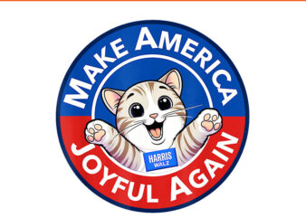 Make America Joyful Again Harris Walz PNG t shirt designs for sale