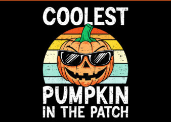 Coolest Pumpkin In The Patch PNG t shirt vector file