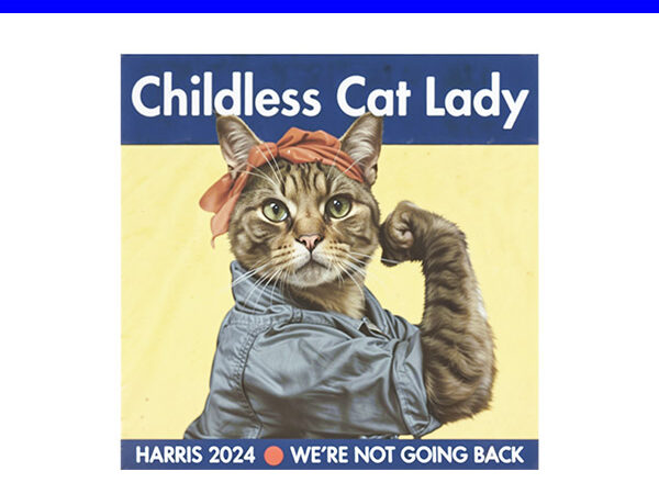 Childless cat lady harris 2024 png, we’re not going back harris png t shirt vector file