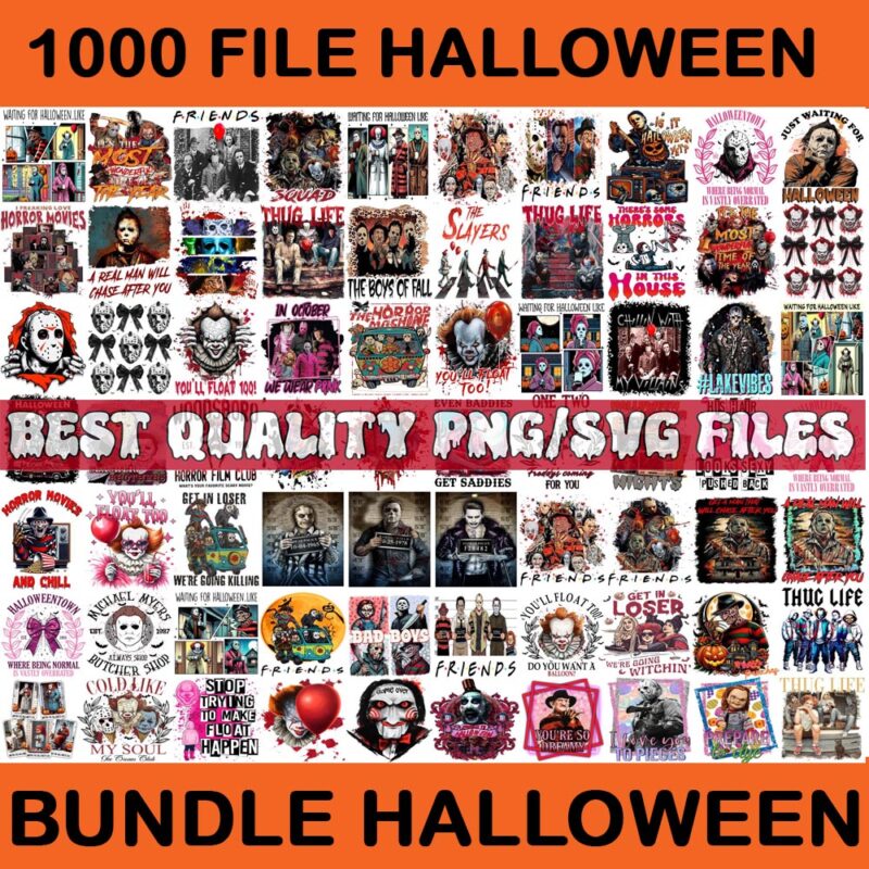 Bundle Horror Friend Movie Halloween PNG, Pink Ghost Halloween PNG, Pink Ghost Horror Friend PNG