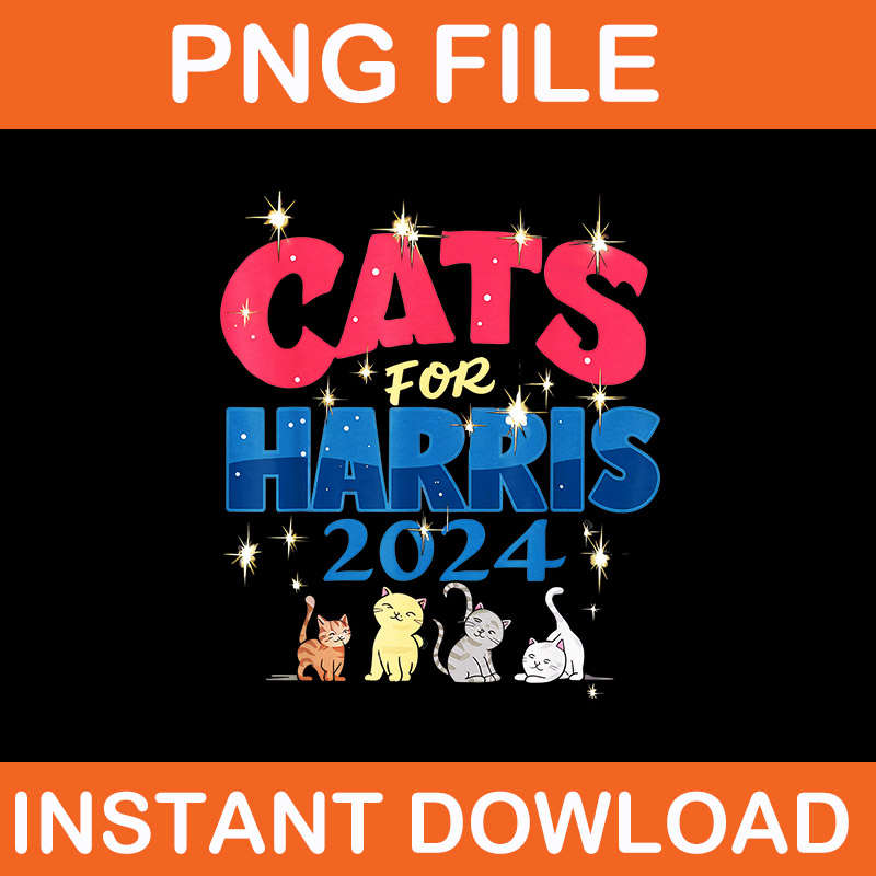 Cats For Harris 2024 PNG