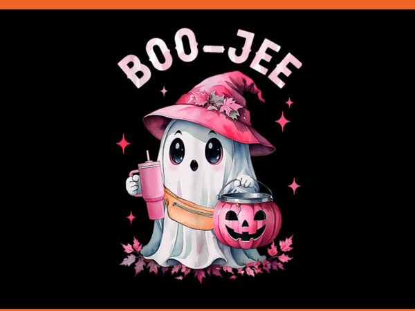 Boujee boo jee spooky ghost pink halloween pumpkin png t shirt template