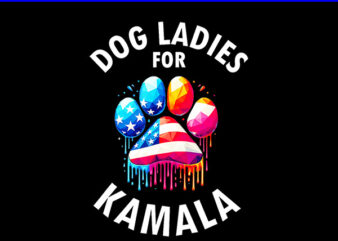 Dog Ladies For Kamala PNG t shirt vector illustration