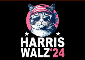 Cat Harris Walz 2024 PNG t shirt vector file