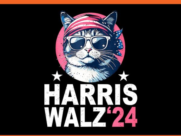 Cat harris walz 2024 png t shirt vector file