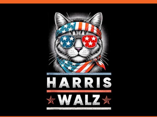 Cat harris walz 2024 png t shirt vector file