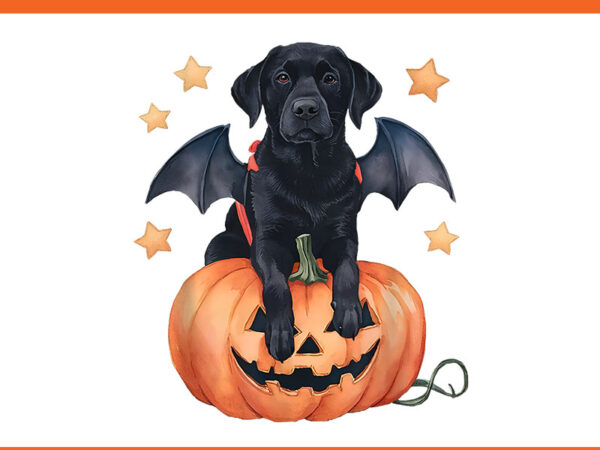 Cute black labrador dog halloween pumpkin labrador dog mom png t shirt vector file