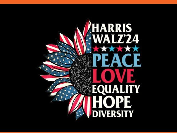 Harris waltz peace love equality hope diversity png graphic t shirt