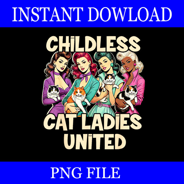 Bundle Childless Cat Lady PNG, This Childless Cat Lady Is Voting Kamala PNG,