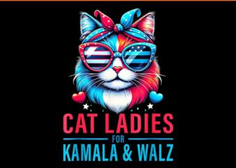 Harris Waltz Cat Lady 2024 PNG graphic t shirt