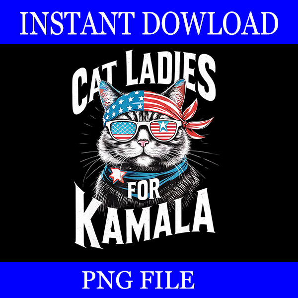 Bundle Childless Cat Lady PNG, This Childless Cat Lady Is Voting Kamala PNG,