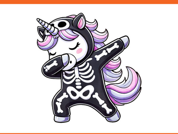 Spooky unicorn halloween png t shirt template vector