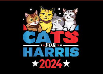 Cats For Harris 2024 PNG