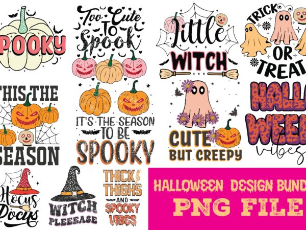 Halloween png design bundle