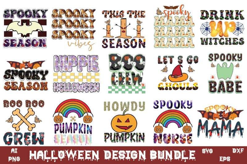 HALLOWEEN SUBLIMATION DESIGN BUNDLE