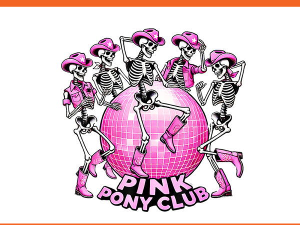 Halloween pink pony club cowgirl western birthday png graphic t shirt