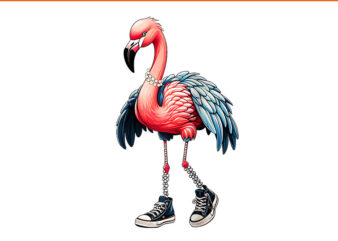 Flamingo Chucks And Pearls Comma La Kamala Harris 2024 PNG