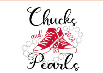 Chucks And Pearls 2024 PNG, Kamala Harris PNG t shirt vector file