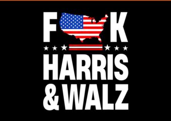 Anti Kamala Harris and Tim Walz 2024 Presidential Election PNG