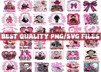 Bundle Horror Friend Movie Halloween PNG, Pink Ghost Halloween PNG, Pink Ghost Horror Friend PNG