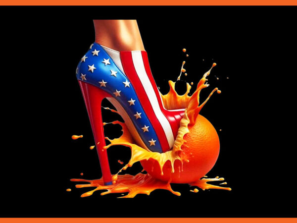 Orange high heel crush png t shirt design online